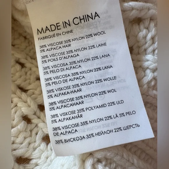 Club Monaco women's open knit crew neck sweater size L wool alpaca blend - Picture 6 of 9